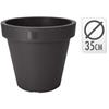 FLOWERPOT EK ROUND 35CM BLACK