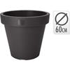 FLOWERPOT EK ROUND 60CM BLACK