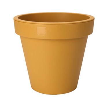 FLOWERPOT EK ROUND 35CM MUSTARD