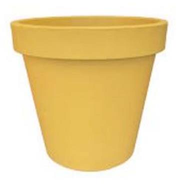 FLOWERPOT EK ROUND 50CM MUSTARD