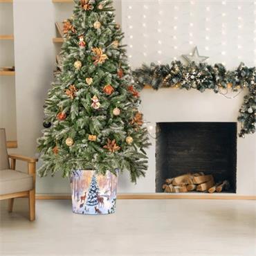 Christmas Woodland Scene Tree Pot Cover