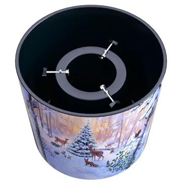Christmas Woodland Scene Tree Pot Cover