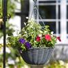 Smart Slate Faux Rattan Hanging Basket 14"