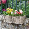 Faux Rattan Planter Sand 19"
