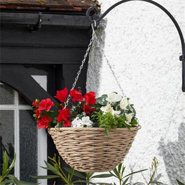 Smart Mocha Faux Rattan Basket 14"