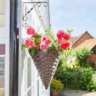 Hazel Faux Rattan Cone 14"