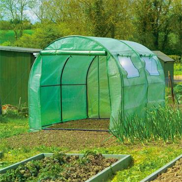Premium Polytunnel Greenhouse Inc Steel Frame