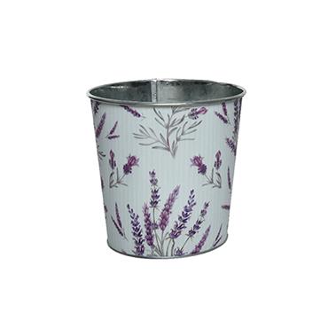 Zinc Bucket Round Lavender 10cm