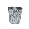 Zinc Pucket Round Lavender 12cm
