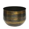 Planter Zinc Hammered Antique Gold 15cm