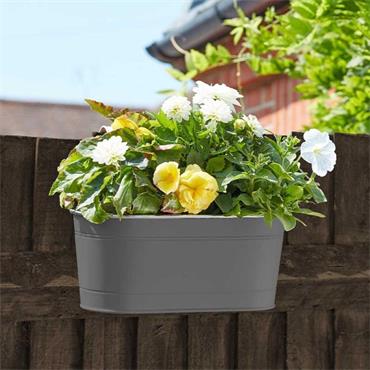 Fence & Balcony Hanging Pot Slate 12'
