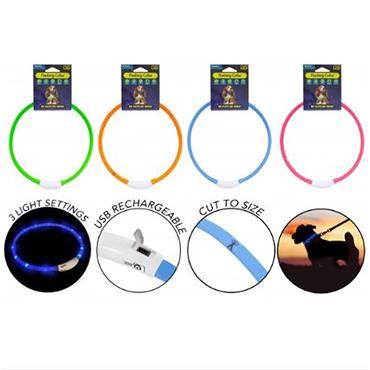 Led Flashing Silicone Dog Collar