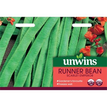 Unwins Runner Bean Scarlet Emperor