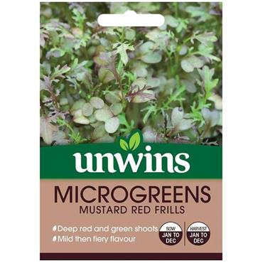 Unwins Microleaf Mustard Red Frills Seeds
