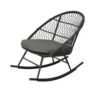 Lisbon Wicker Rocking Chair Black