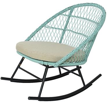 Lisbon Wicker Rocking Chair Mint