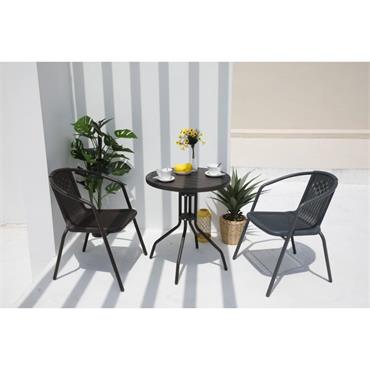 Euroactive 2 Seater Rattan Effect Balcony Set