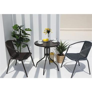 Euroactive 2 Seater Rattan Effect Balcony Set