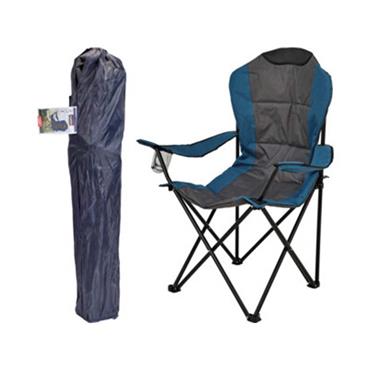 Folding Camping Chair Navy 110cm