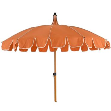 Parasol Scalloped Edge Peach 195cm