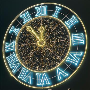 Lumineo Metal LED 150cm Clock  Cool White