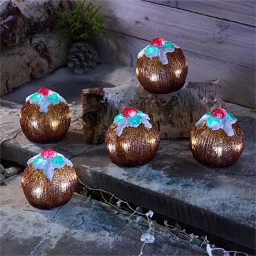 Three Kings LED Acrylic Inlit Puddings 5PK