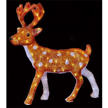 LED LIT TINSEL SNOWMAN WITH BROOM 50CM