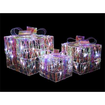 Led Iridescent Parcels Set Of 3