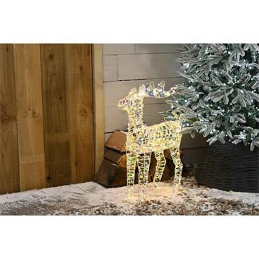 Festive Lit Star Shimmer Reindeer 60cm