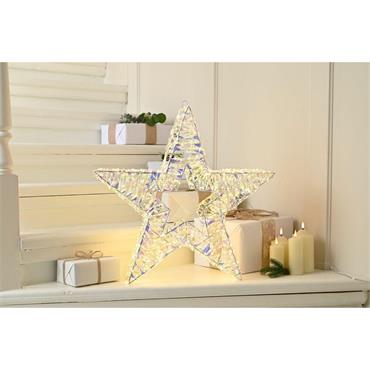 Festive Lit Star Shimmer 60cm