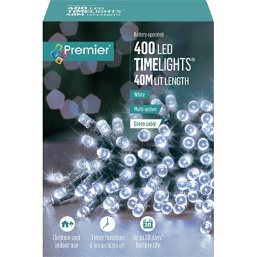 Premier Battery Timelights White 400 Led
