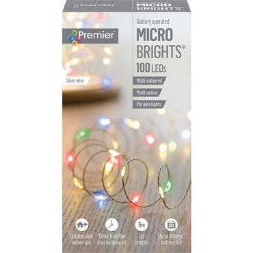 Premier Battery Microbright Multi Col 100 Led
