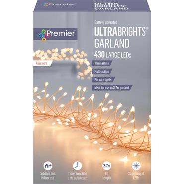 B/O Ultrabrights Garland Warm White 430Led