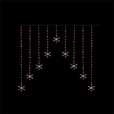 Premier Snowflake Curtain Light 258 Led