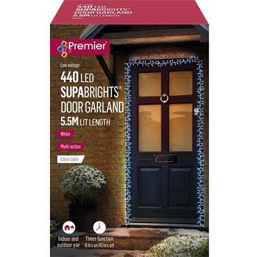 Premier 440 Led Supabrights Door Garland Wh