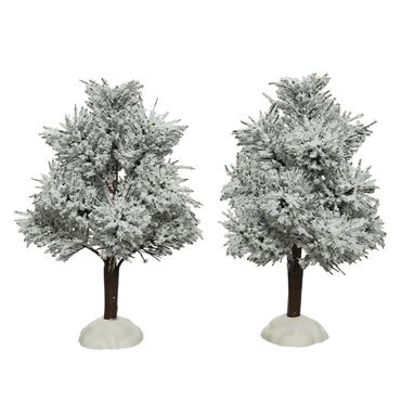 Lumineo  Snowy Tree Figurines 2PK 14cm