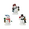 Lumineo Snowman Figurines Ast 3PK 6.5cm