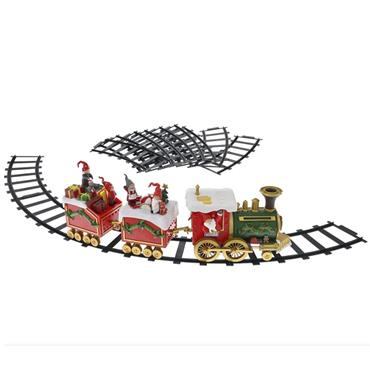 Christmas Animated Train Set With Rails 135cm