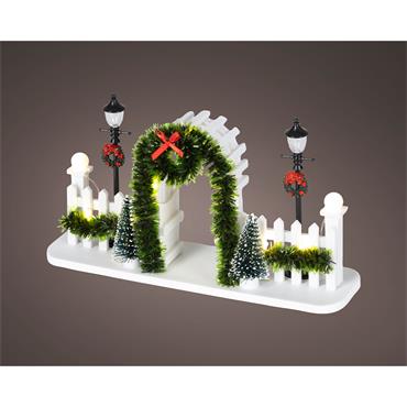 Lumineo Micro LED Picket Fence Figurine 10cm