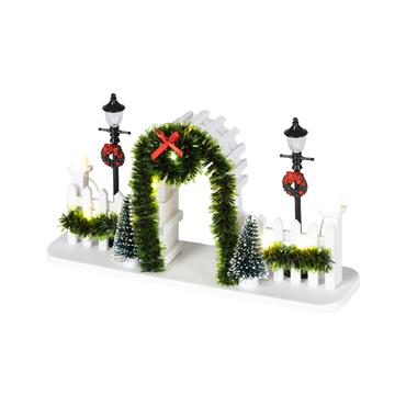 Lumineo Micro LED Picket Fence Figurine 10cm