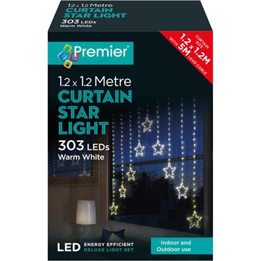 Star Curtain Lights Warm White 1.2m x 1.2m