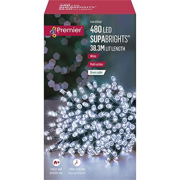Premier 480 LED Multi-Action Supabrights with Timer - White