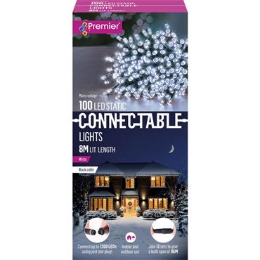 Static Connectable Lights White 100 Led