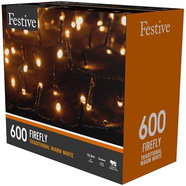 Firefly Lights Warm White 600 Led 15.5M