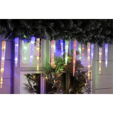Festive Icicle Lights Multi Colour 72 Led