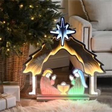 INFINITY MIRROR NATIVITY SCENE 65CM
