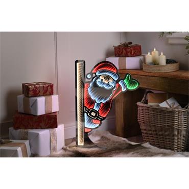Infinity Mirror Waving Santa 60Cm