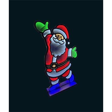 Infinity Mirror Standing Santa 180Cm