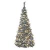Festive Holly Flock Pop-Up Pre-Lit Tree 6ft