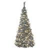 Festive Holly Flock Pop-Up Pre-Lit Tree 6ft